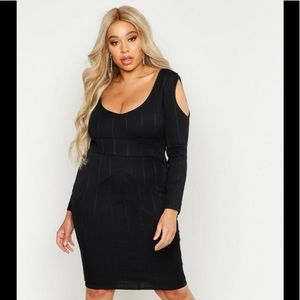 Plus size bandage midi dress